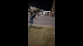 Shoe flies off as Benjamin kicks plastic bottle in Argentina