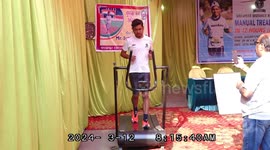Indian man enters Guinness World Records for greatest distance ran on treadmill in 12 hours
