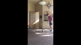 Oops! football trick goes awry: light shattered in Florida home