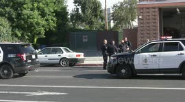 Baldwin Hills Shooting Victims Drive to Fire Station For Help in Los Angeles, CA, USA