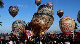 Traditional Balloon Festival In Wonosobo, Indonesia