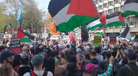 Protest : Israel/Palestine conflict, London, UK