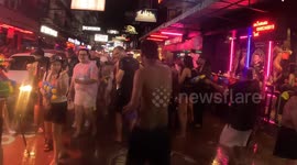Songkran celebrations in the famous Soi 6 in Pattaya Thailand -famously called the 'Wan Lai Festival'