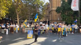 ‘Voices of the Captives: Free Azovstal Defenders’ rally in Sydney, Australia