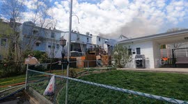 4th Alarm with multiple rescues at windblown Fire that burned down 6 Townhome, Minersville, Schuylkill County