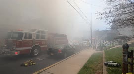 4th Alarm with multiple rescues at wind blown Fire that burned down 6 Townhome, Minersville, Schuylkill County