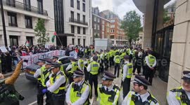 Police remove protesters' blockade of Elbit System's landlord in London on global day of action
