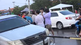 Thai people are extremely happy as the celebrate Thai New Year also known as Songkran festival.