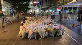 Pile of flowers continues to grow after 6 killed in stabbing attack in Sydney