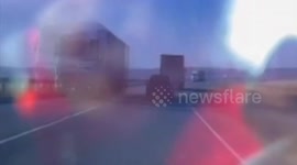 SUV overtook and collided hit a truck lead to killing of two in Irkutsk, Russia