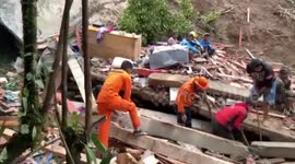A landslide in Sulawesi, Indonesia has killed 19 people and left two missing