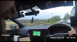 Police officer takes teen's bike to catch on-the-run suspect in UK