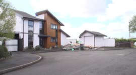 Roof ripped off house by