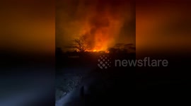Authorities Coordinate Response to Grassland Fire in Santa Rosa, CA, USA