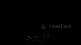 Palestinians in the West Bank witness the arrival of Iranian missiles toward Israel