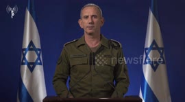 Video announcement of the IDF Spokesperson, Rear Admiral Daniel Hagari, regarding missiles launched from Iranian territory