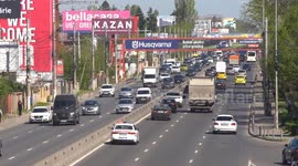Traffic on National Road no.1, Otopeni, Romania