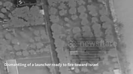 Dismantling of a launcher ready to fire toward Lsrael
