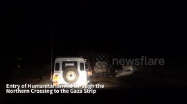 Entry of humanitarian aid through the Northern Crossing to the the Gaza Strip
