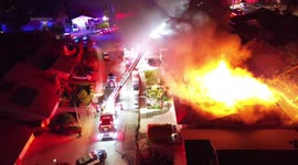 Barricade Suspect Burns House in Standoff in Los Angeles, CA, USA