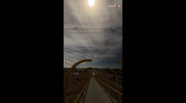 Sky engulfed in darkness during historic Total Solar Eclipse *Astounding Timelapse!*