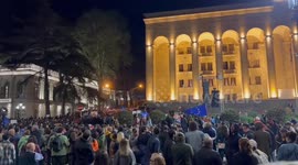 Georgia: Thousands Protest Against Foreign Agents Bill Outside Parliament In Tbilisi 2