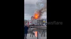 Denmark: Fire Engulfs Historic Old Stock Exchange In Copenhagen