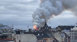 Denmark: Fire Engulfs Historic Old Stock Exchange In Copenhagen 8