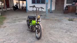 DIY fanatic turns tractor into low-cost motorcycle