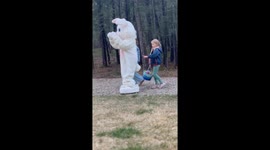 Rabbit riddle solved: Zipper on bunny's back exposes Easter legend