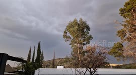 Stunning lightning strike captured in slow motion in Namibia