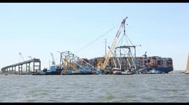Salvage Effort Accelerates After Key Bridge Collapse in Baltimore, USA