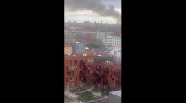 Blaze engulfs Copenhagen's old stock exchange: iconic landmark consumed by flames