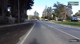 Man Rams Cyclist in Road Rage