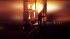Russian firemen save bears from blaze at Crimea Zoo