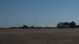 Two B-1B Lancers Depart Moron, Spain Air Base for Bomber Task Force Europe