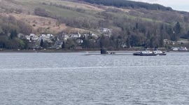 US Navy Los-Angeles Class submarine on the Gare Loch heading to Faslane