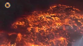 Firefighters Battle Blaze at San Antonio de Requena Recycling Plant in Valencia, Spain