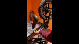 Mom rescues her daughter's bike from dog poop