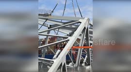 Efforts continue to clear debris and wreckage from Baltimore bridge collapse