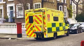 Reversing and Moving NHS Ambulance with Acoustic Warning Signal