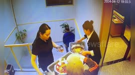 High heel wearing woman plunges down stairs