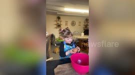 Two-year-old chef obsessed with cooking shows can make a full roast dinner