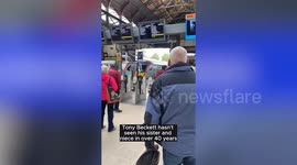 Touching moment brother and sister are reunited after 45 years