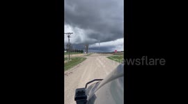 USA: Tornado on the ground in Pocahontas County, Iowa