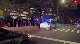 USA: Chants at the Pro-Palestinian demonstration in Manhattan, New York