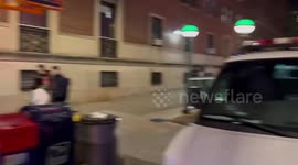 USA: NYPD police at pro-Palestinian demonstration in Manhattan, New York