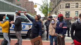 Anti-Israel Protest at Columbia University in NYC