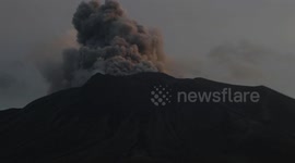 Volcano Called A Ruang Mountain In Indonesia Erupted