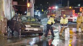 Cypress Park Hit-and-Run Vehicle Vs Hydrant and Building in Los Angeles, US